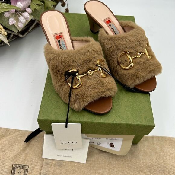 Women’s Gucci dans Les vert horse pit mules size 38 made in Italy - Picture 1 of 10